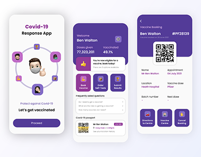 Covid-19 Booking app: UI Concept