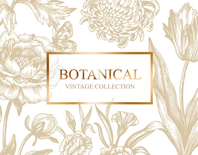Botanical vintage collection.