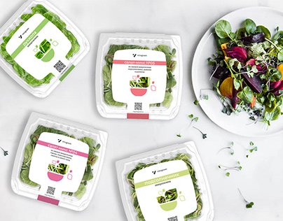 Label for microgreens packaging design