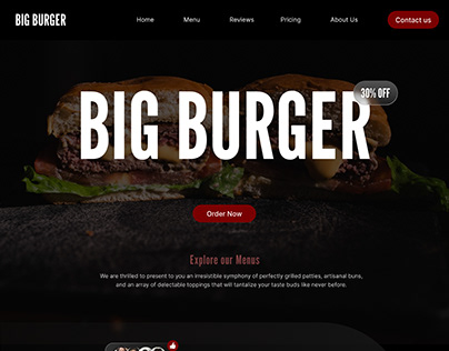 Big Burger Landing Page