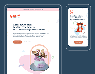 Fondant Academy™ | Identity & Website Design