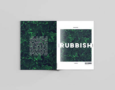 rubbish /// editorial design