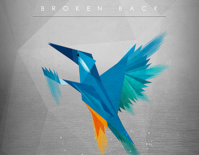 Poster Kingfisher Origami
