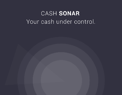 Cash Sonar: splash screen