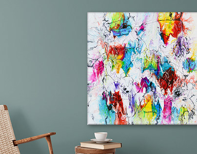 Colorful abstract paintings