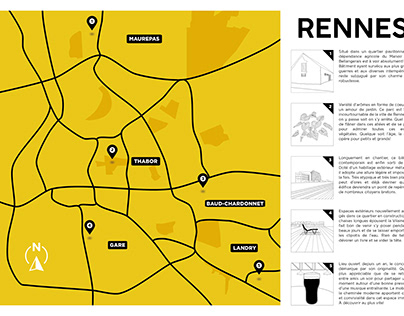 Carte de lieux incontournables à Rennes