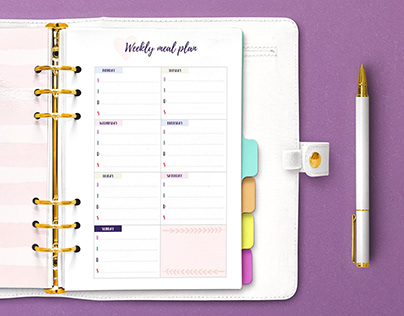 Printable personalized planner design for women