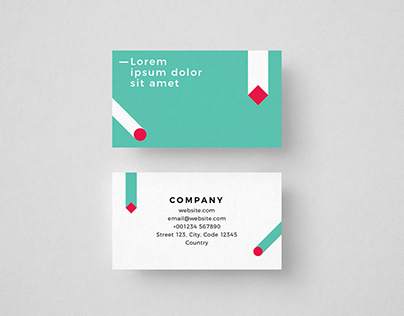 Gravity Shapes Free Business Card Template