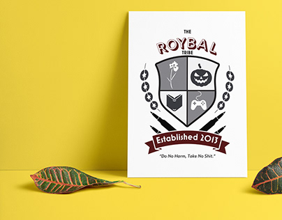 Roybal family crest and mockup