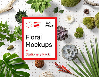 Floral PSD Mockups & Stationery Pack