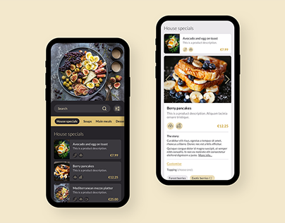 Mobile restaurant menus for a socially distanced dining