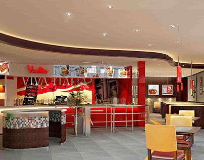 3D Restaurant interior Ajman Corniche