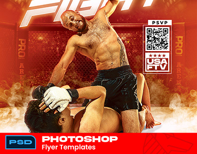 MMA, Boxing Flyer Template