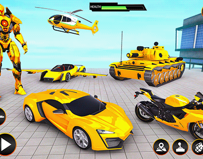 Muscle Flying Car Robot game