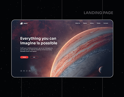 Landing page* Space company