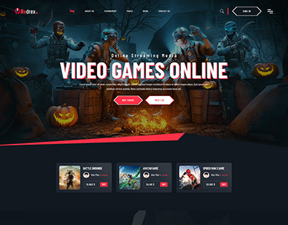 Esport Gaming -- PSD Website Landing Page.