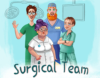 Medical (surgical) team: set of characters