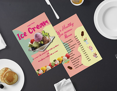 Ice- Cream Menu Card Design