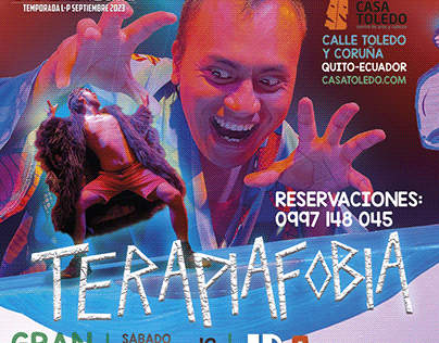 Afiches para obra de teatro: "TERAPIAFOBIA"