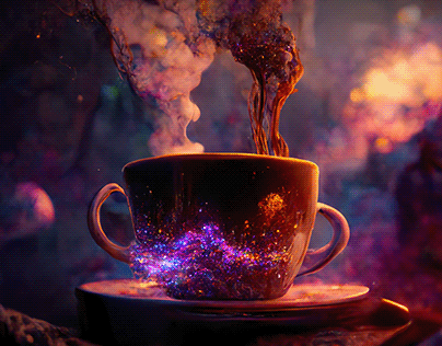 Coffee In a Fantasy Epic Background