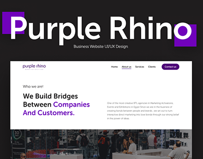 Pruple rhino business website UI/UX Design