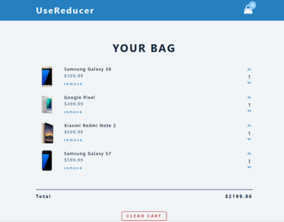 Project thumbnail - CART WITH useReducer in React J.S