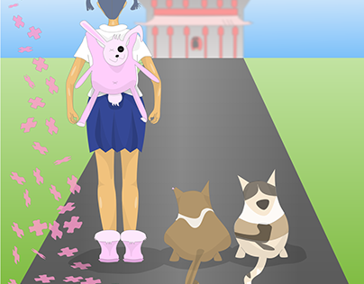 Bunny girl and her companions
