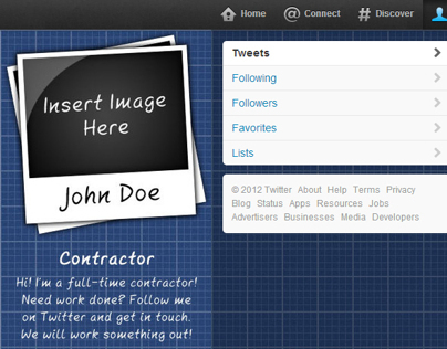Blueprint Twitter Background