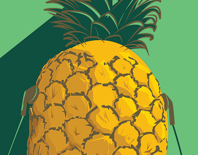 Music album cover. Ananas/Pineapple