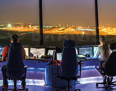 Brussels Airport - Panoramic photo of the control tower