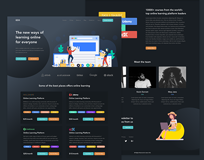 EDX - Minimal Colourful Online Learning Platform