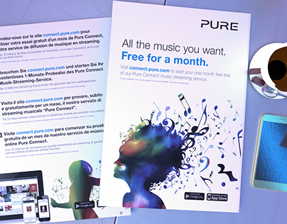 Direct Mail flyer for music streaming promo