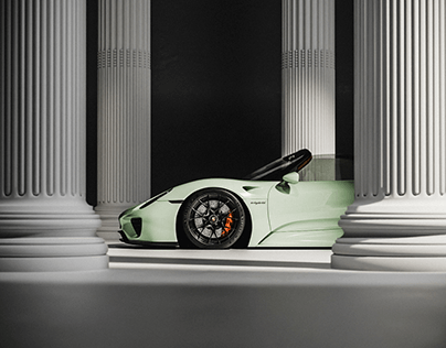 3D Visualization Pistachio Porsche 918 Spyder