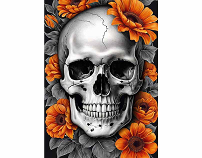 Aztec skull - Day of the Dead