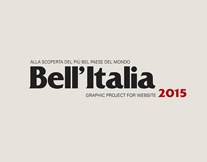 Bell'Italia (2015) Graphic Project for website