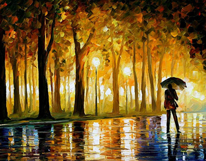BEWITCHED PARK — oil painting on canvas