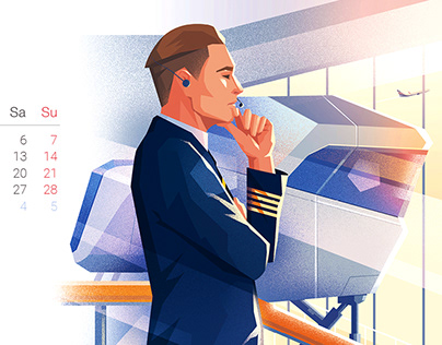 Illustrated Airlines Calendar