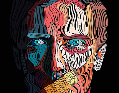 Hugh Laurie Typography Portrait
