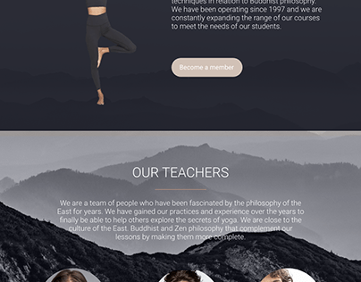 Yoga Shool Landing Page