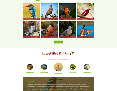 Bird sanctuary - Landing Page