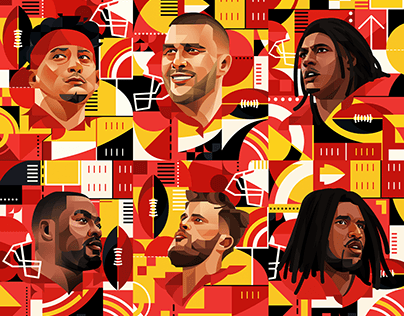 KC Chiefs x NFL Germany Game - Players Illustrations