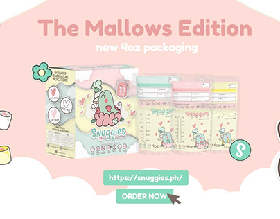 Snuggies Mallows Banner and Puzzle Feed Design
