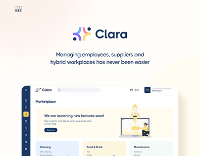 Clara: web app for hybrid workplace management startup