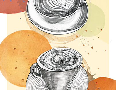 Coffee Flavor Illustration Poster