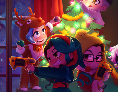 Christmas waiting screen for the streamer