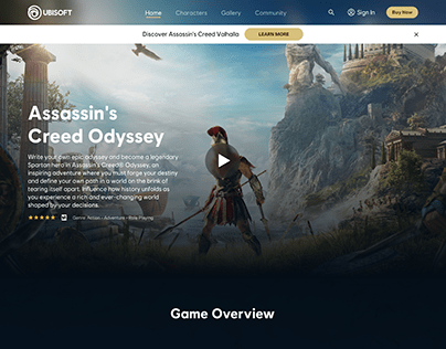 Assassin's Creed Odyssey Website (Redesign)