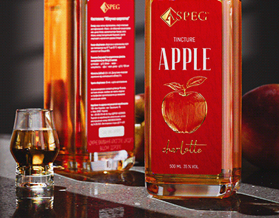 Apple liqueur label