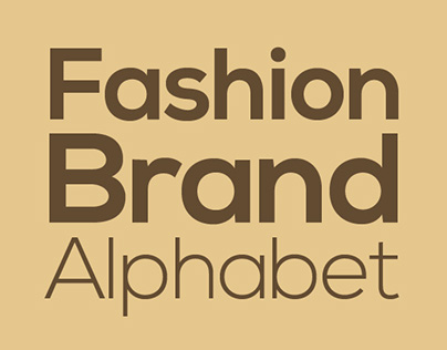 Fashion Brand Alphabet