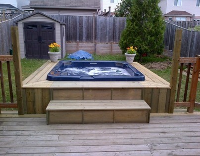 Hot Tub and Deck Installation
