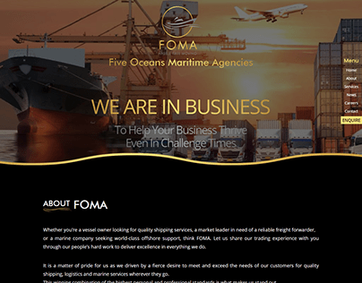 Five Oceans Maritime Agency FOMA Website